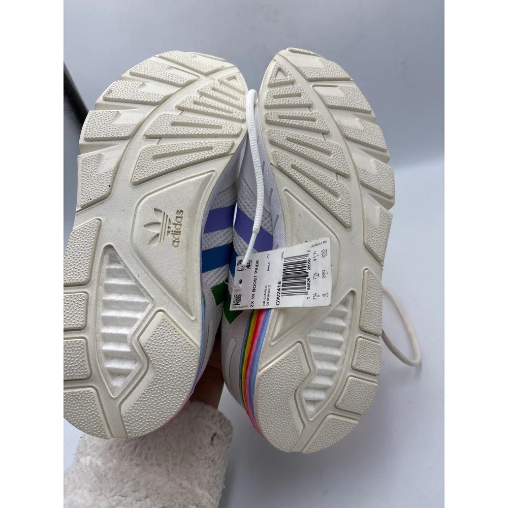 Adidas ZX 1K Boost Pride‎ Colors Sneakers, New. Sz 8